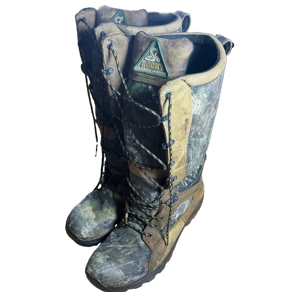 Rocky ProLight 16" Waterproof Snakeproof Hunting Boots Men's 11.5 Camo Durable